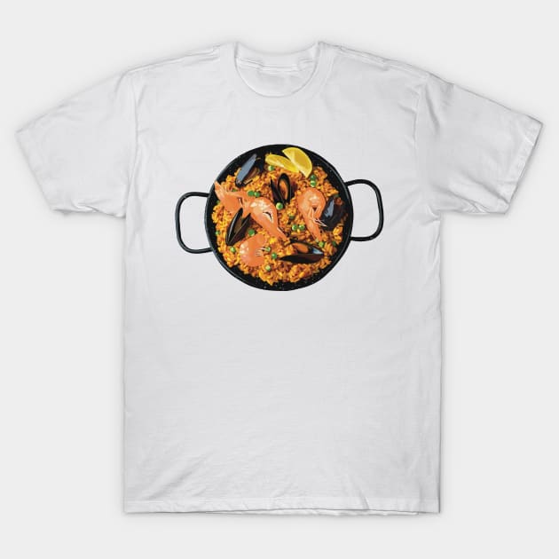 Spanish Paella T-Shirt by Holailustra